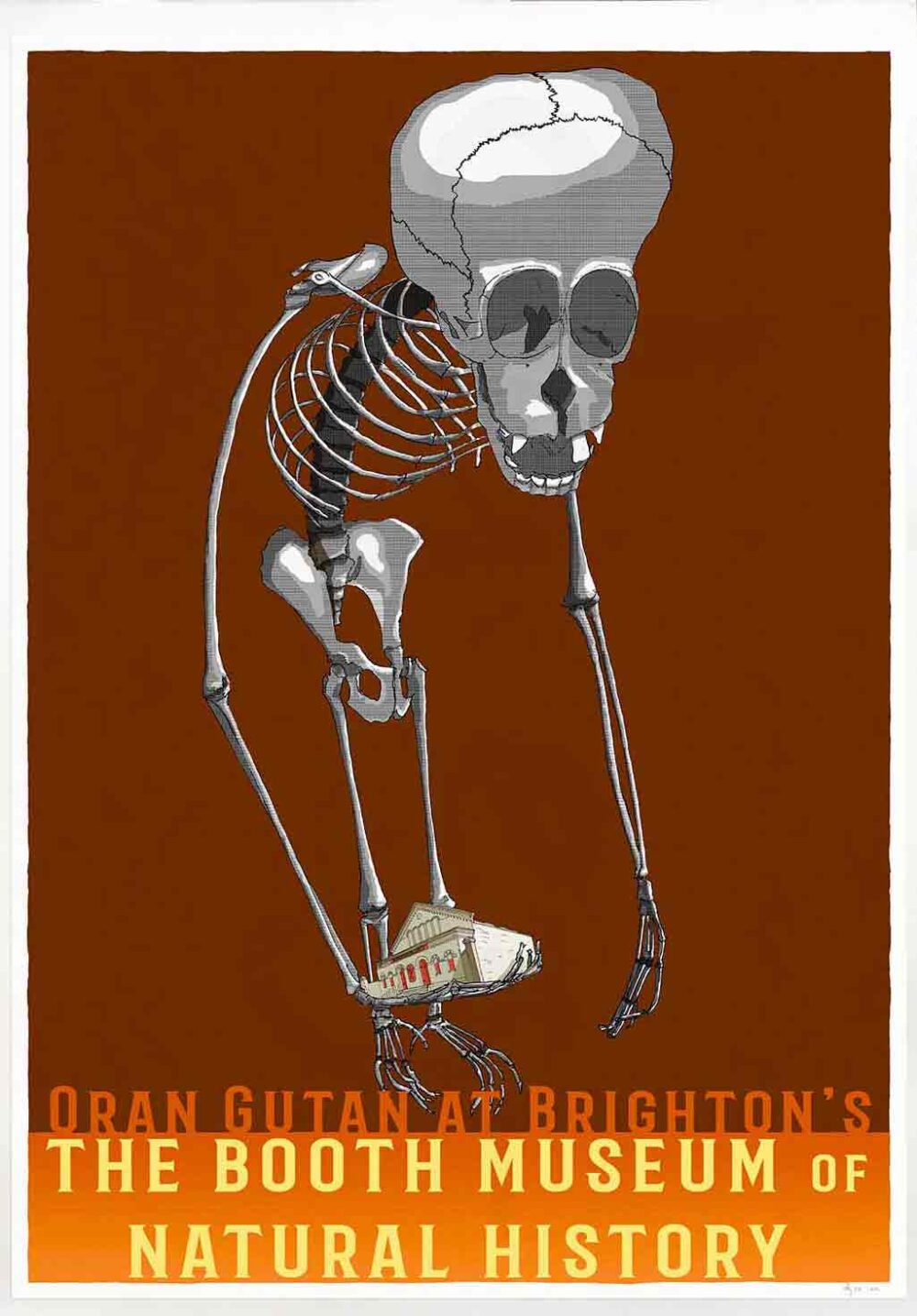 Fine art print by artist alej ez titled Oran Gutan at The Booth Museum