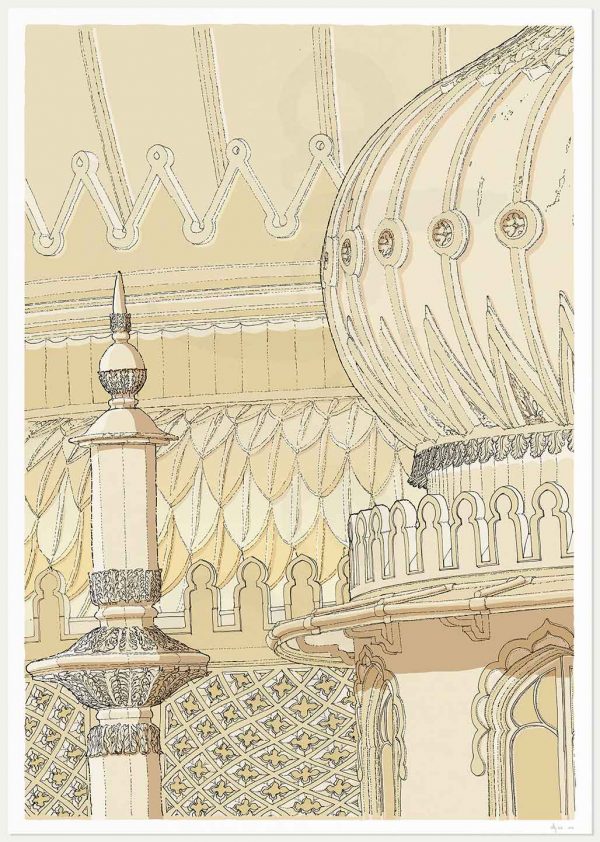 print named Brighton Pavilion Finial and Domes Pearl by artist alej ez