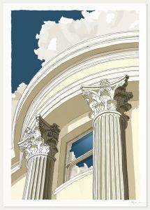 Print named Brunswick Square Window Corinthian columns by artist alej ez