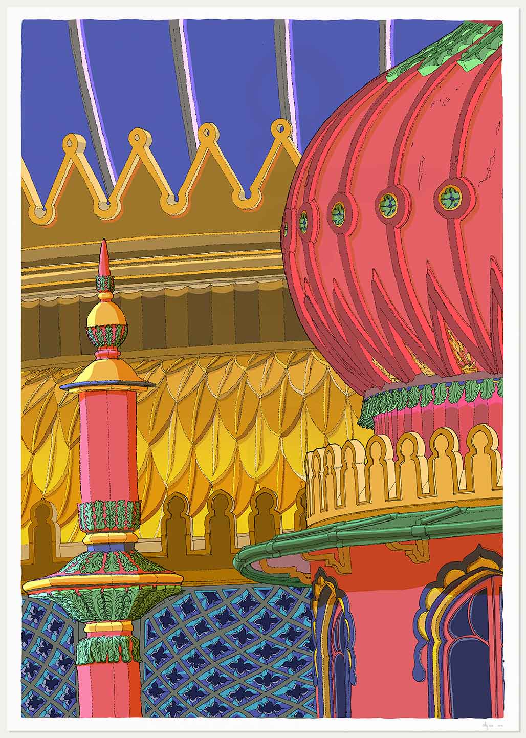 print named Regency Brighton Pavilion Finial and Domes by artist alej ez