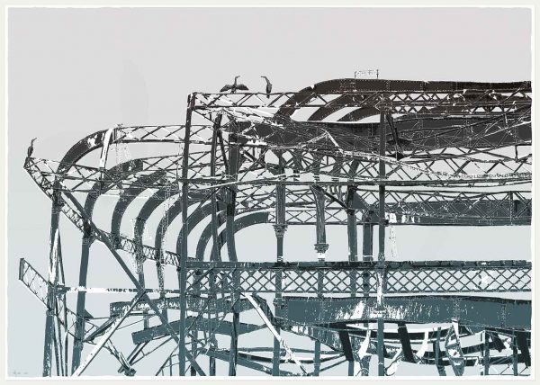 print named West Pier Cormorants by artist alej ez