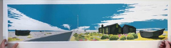 art print titled Ce Bleu Dungeness Derek Jarman Prospect Cottage by artist alej ez
