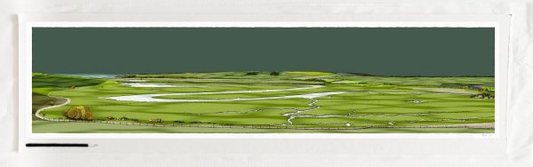 art print titled Cuckmere Haven Valley Emerald Skies by artist alej ez