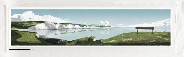 art print titled Seven Sisters White Cliffs by artist alej ez