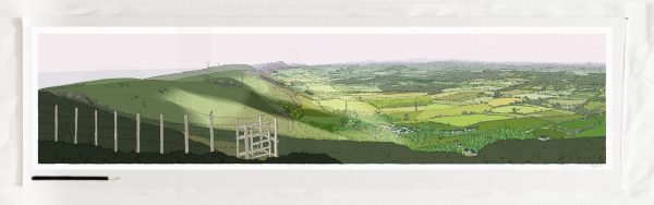art print titled The Lark over the Sussex Weald from Devils Dyke Sussex Art by artist alej ez