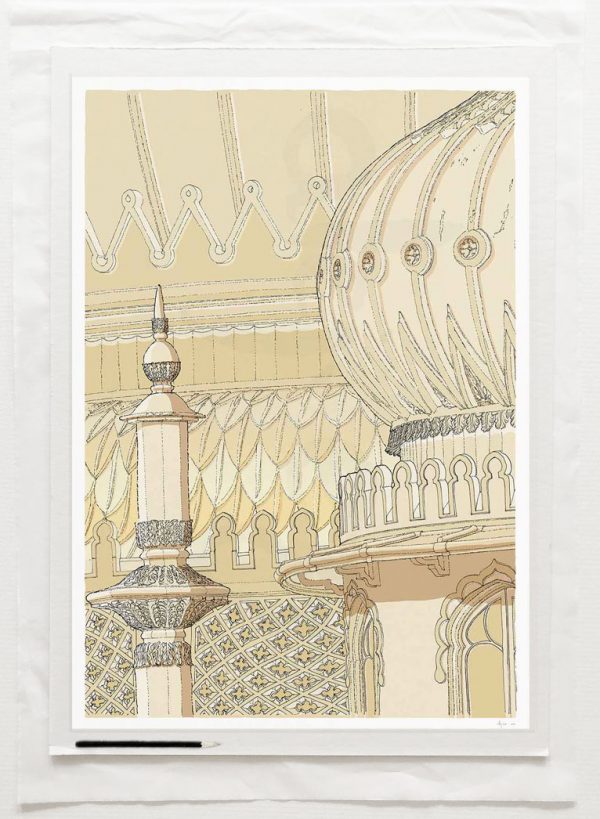 art print titled Brighton Pavilion Finial and Domes Pearl by artist alej ez