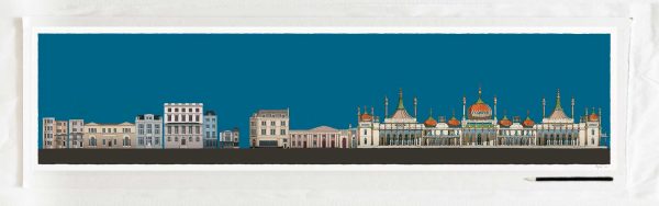 art print titled Hers and His Fitzherbert and George IV Brighton Pavilion Ocean Blue by artist alej ez