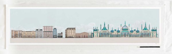 art print titled Hers and His Fitzherbert and George IV Brighton Pavilion Pebble Beach by artist alej ez