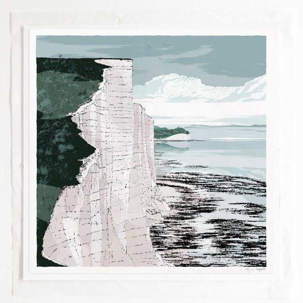 Art print by artist alej ez titled Seven Sisters Cliffs Walk Brass Point