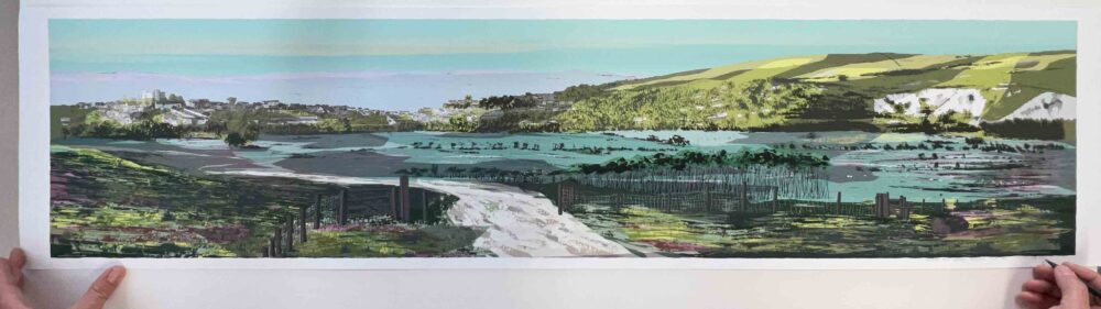 Art print by artist alej ez titled Lewes and the Sussex Weald