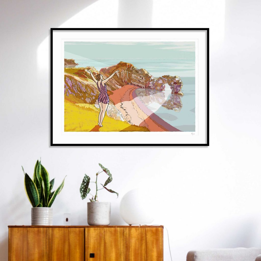 Framed art print Durdle Door Dorset Scarlett Reverie