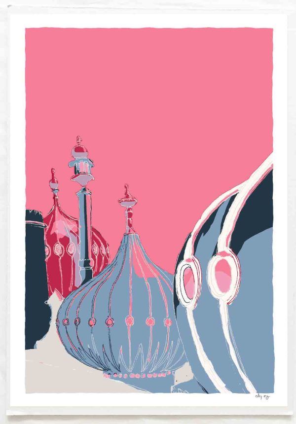 Art print by alej ez titled Brighton Pavilion Domes and Turrets Song