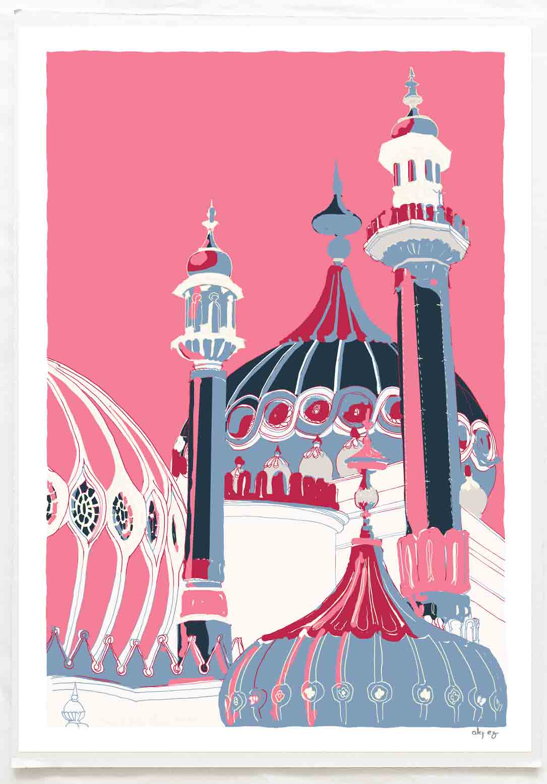 Art print by alej ez titled Brighton Pavilion Finials and Domes Song