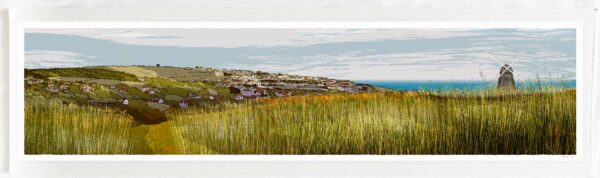 Art Print titled Rottingdean the Sea and Beacon Mill by artist alej ez