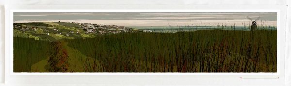 Art Print titled Rottingdean the Sea and Beacon Mill by artist alej ez