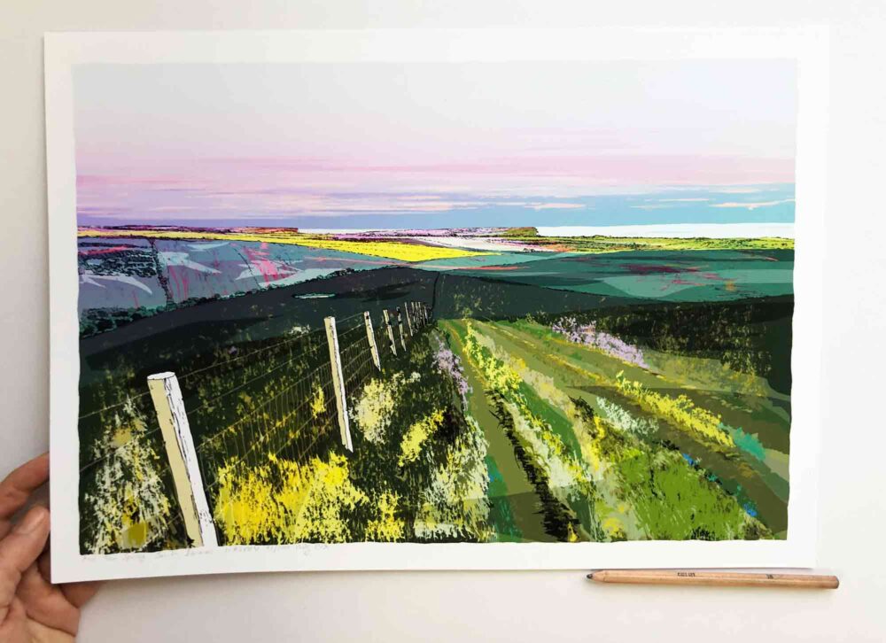 Art print titled And Then Spring South Downs Way by artist alej ez