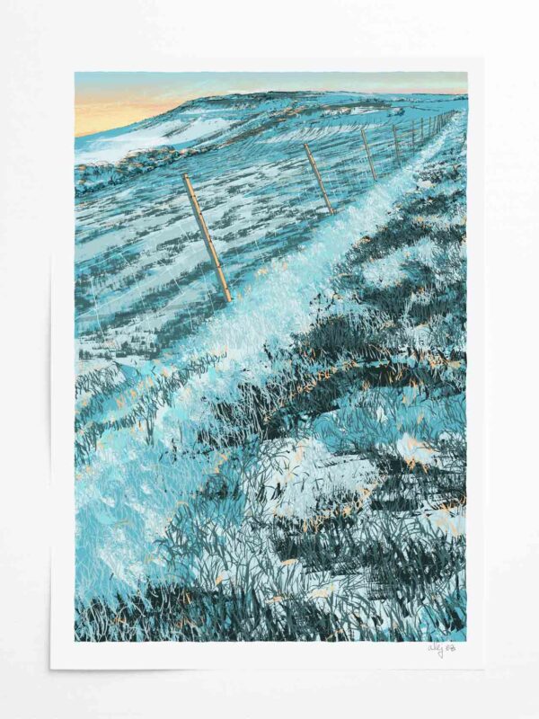 Art print by artist alej ez titled South Downs Way Winter Walks