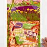 Art print by artist alej ez titled Yellow Flag Lake Glyndebourne Opera