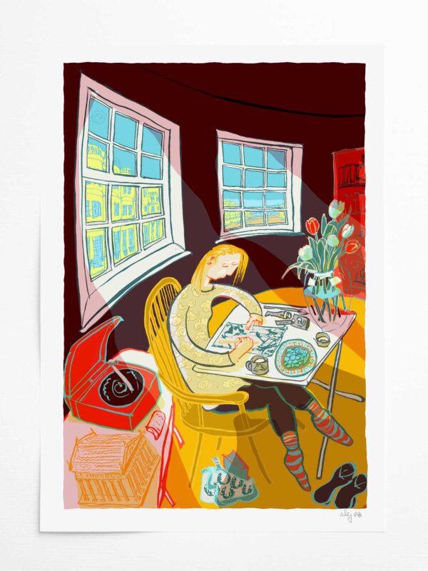 Art print by artist alej ez titled Anniek Artist of Light and Dream
