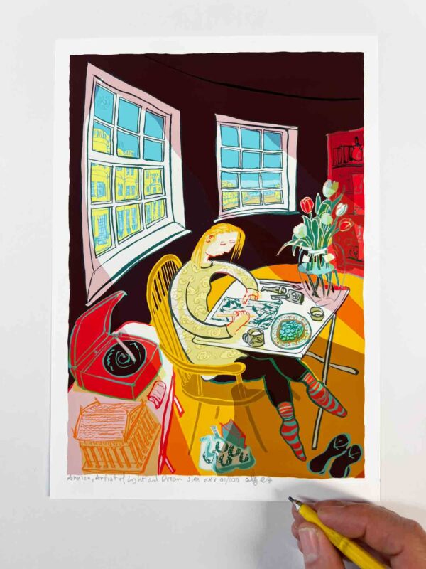 Art print by artist alej ez titled Anniek Artist of Light and Dream