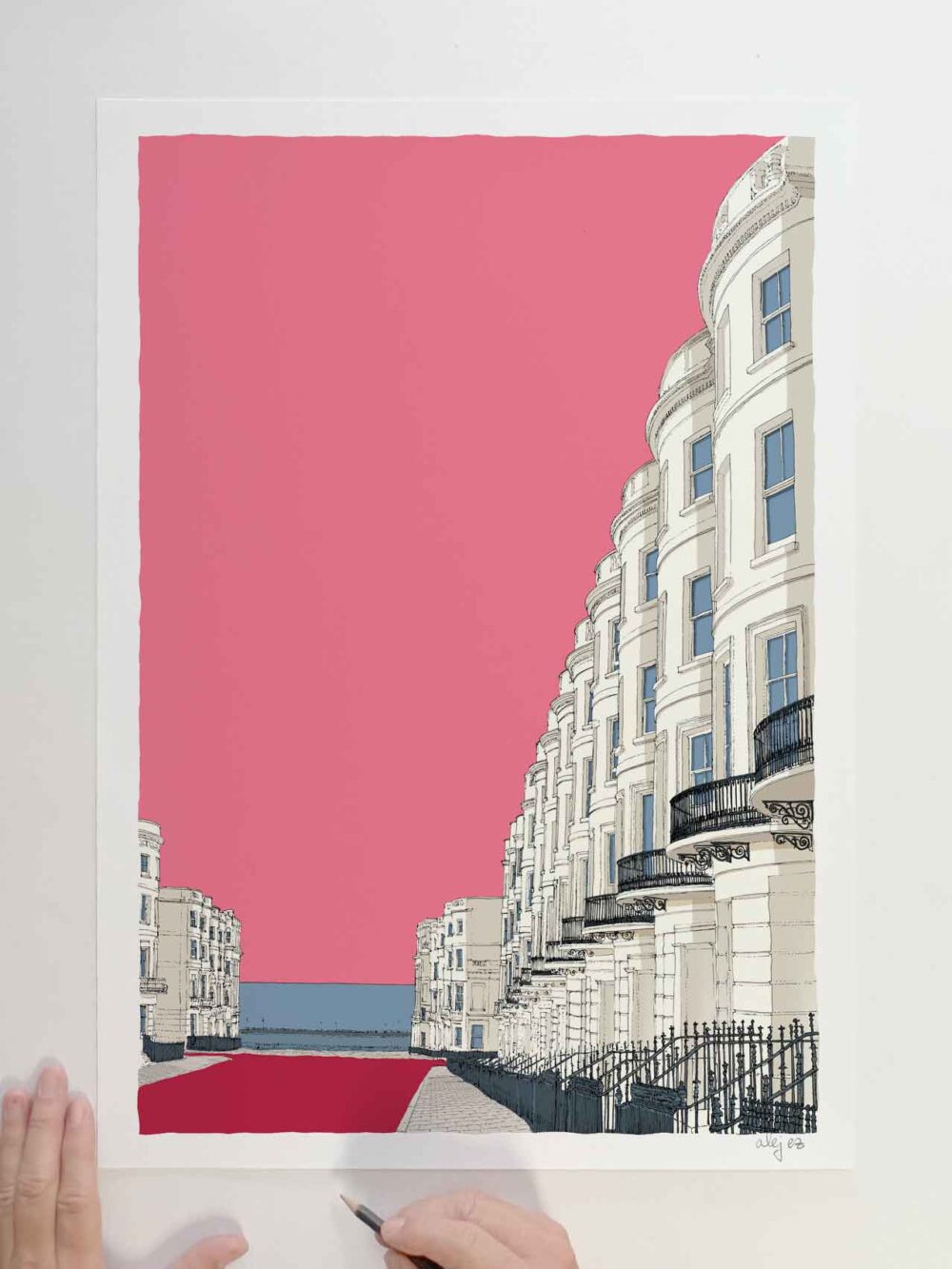 Art print titled Brunswick Place Sea Song a by artist alej ez
