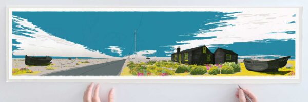 art print titled Ce Bleu Dungeness Derek Jarman Prospect Cottage by artist alej ez
