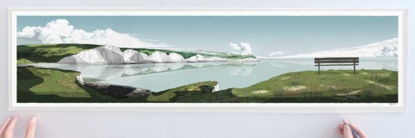 art print titled Seven Sisters White Cliffs by artist alej ez