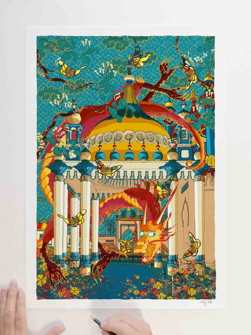 Porte Cochere Dragon and Butterflies Royal Pavilion and Garden Brighton