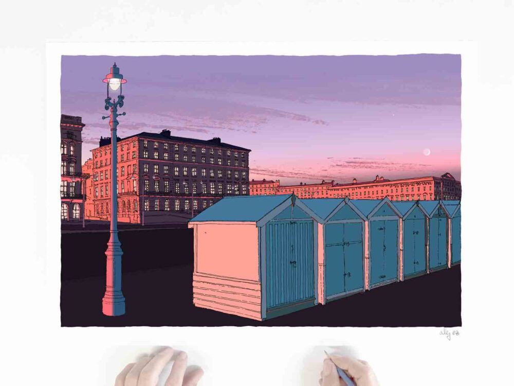 Adelaide Hove Waxing Crescent Moon