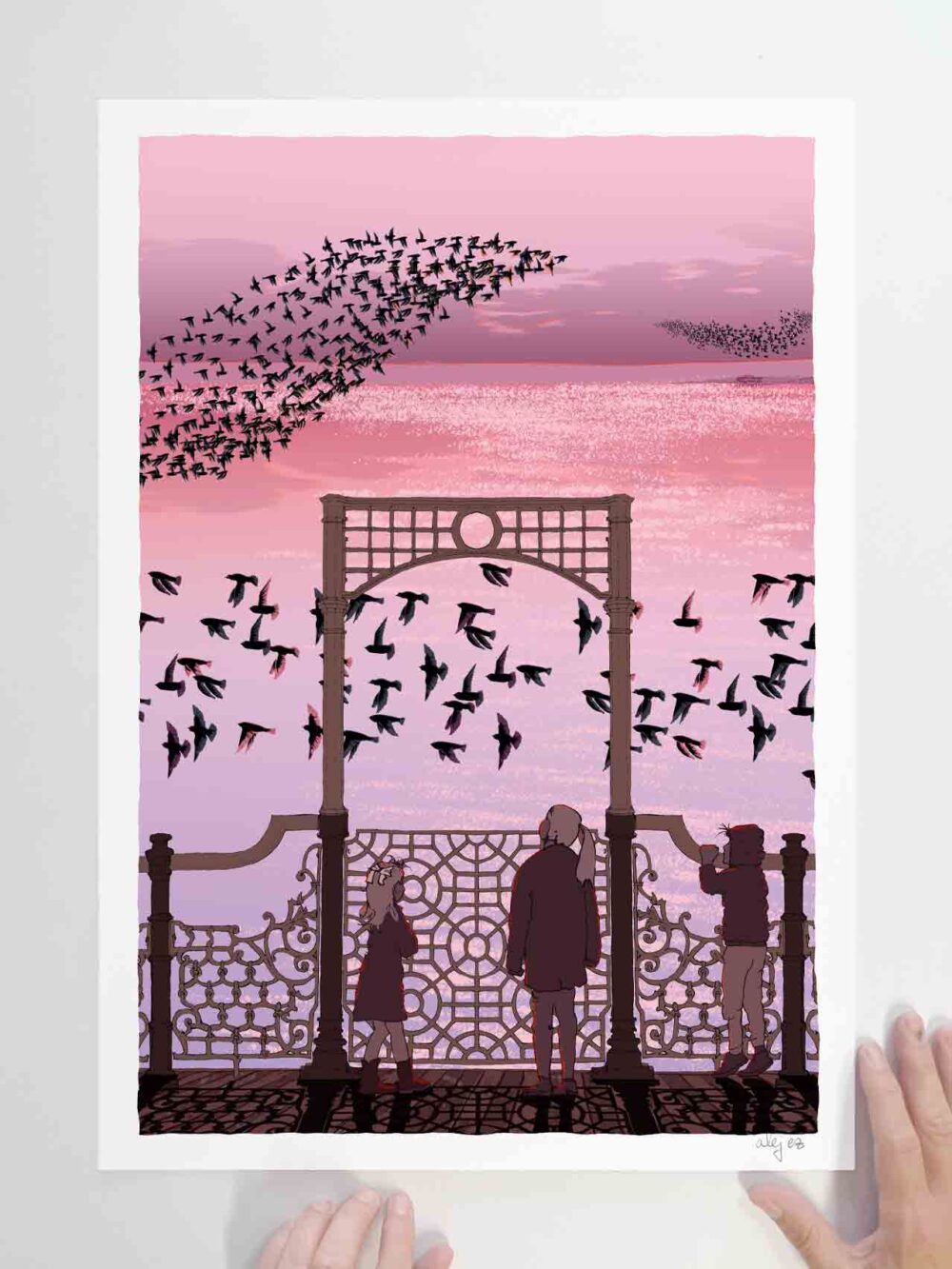 Starling Murmuration Chinoiserie Arch Palace Pier