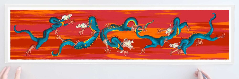 Dragons Scroll Chen Rong Gold